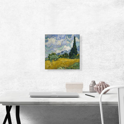 A Wheatfield with Cypresses - Square 1889