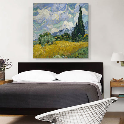 A Wheatfield with Cypresses - Square 1889