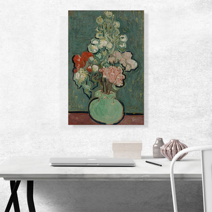 Still Life Vase With Rose-Mallows 1890