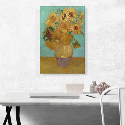 Sunflowers - Blue Background 1889