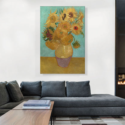 Sunflowers - Blue Background 1889