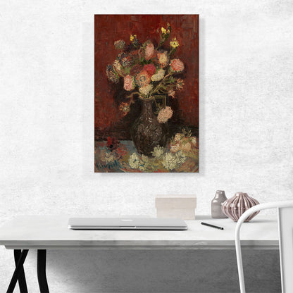 Vase with Chinese Asters and Gladioli 1886