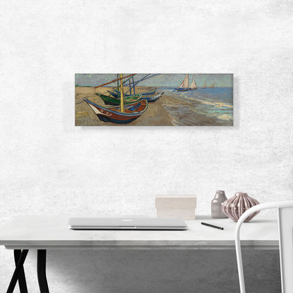 Fishing Boats on the Beach Panoramic