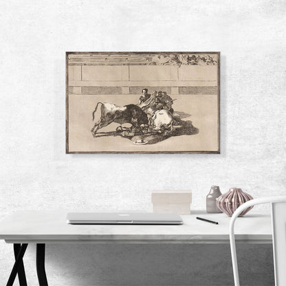 A Picador Is Unhorsed and Falls under the Bull 1816