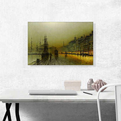 Greenock Harbour at Night 1893