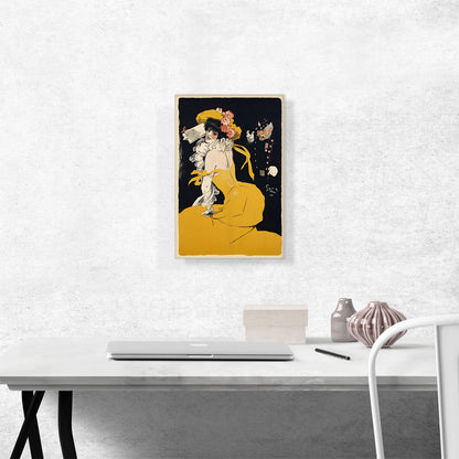 Poster Of a Woman In a Yellow Dress 1902