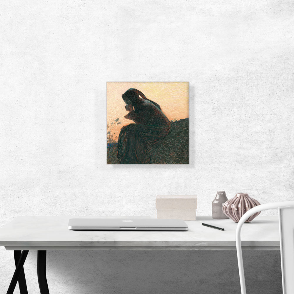 Dante Meditating Pastel On Paper