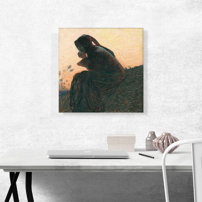 Dante Meditating Pastel On Paper