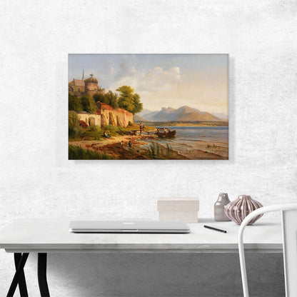 Northern Italian Coastal Landscape Figurenstaffage 1838