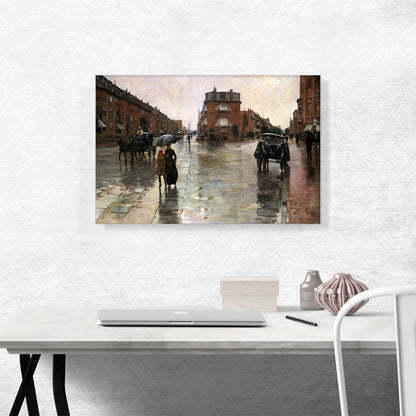 Rainy Day - Boston 1885
