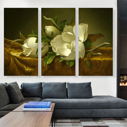 Magnolias on Gold Velvet Cloth 1890