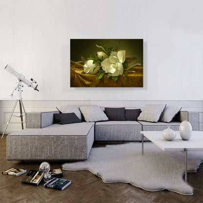 Magnolias on Gold Velvet Cloth 1890