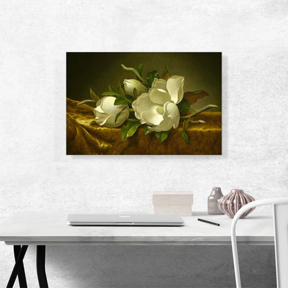 Magnolias on Gold Velvet Cloth 1890