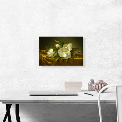 Magnolias on Gold Velvet Cloth 1890