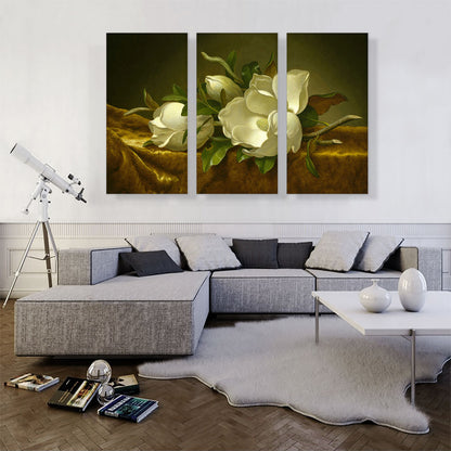 Magnolias on Gold Velvet Cloth 1890