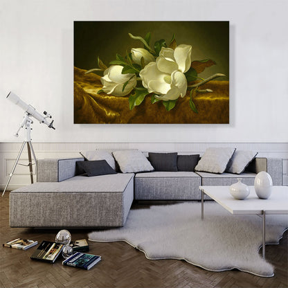 Magnolias on Gold Velvet Cloth 1890