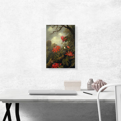 Hummingbird and Passionflowers 1885