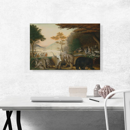 The Peaceable Kingdom with Bear and Longhorn
