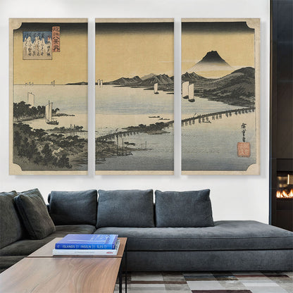 Eight Views of Omi - Evening Glow at Seta