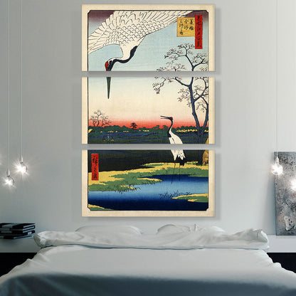 Two Red-Crowned Cranes 1857