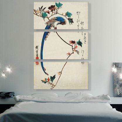 Blue Magpie On Maple Branch