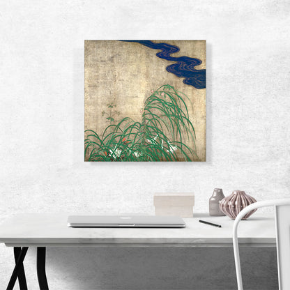 Summer Flower Plants with Blue Water