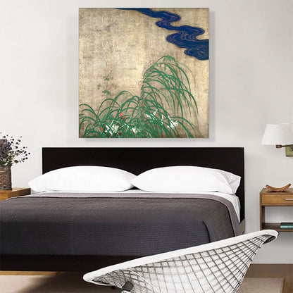 Summer Flower Plants with Blue Water