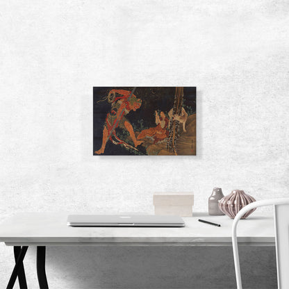 A Priest Practicing the Tantra, a Demon Before Him, and a Wolf Behind