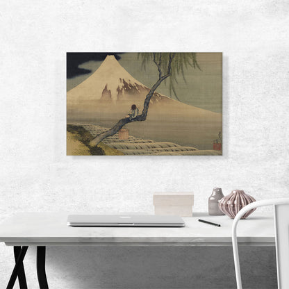 Boy Viewing Mount Fuji 1839