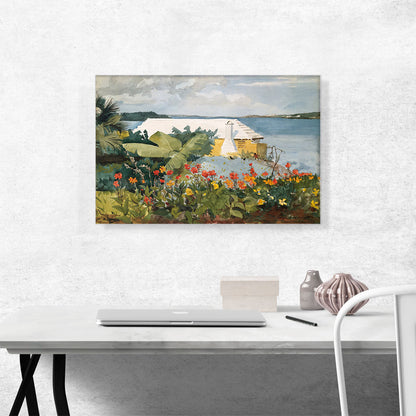Flower Garden and Bungalow - Bermuda 1899
