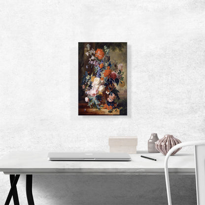 Still Life Flowers Vase Butterflies
