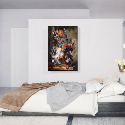 Still Life Flowers Vase Butterflies
