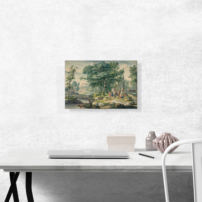 Arcadian Landscape With Figures Making Music