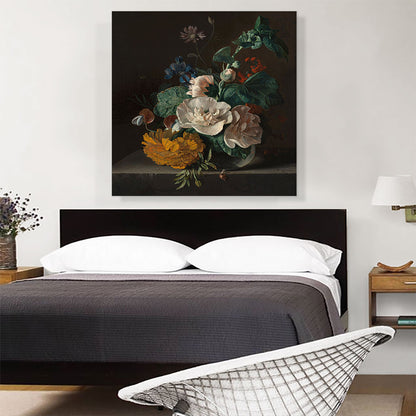 Floral Still Life With Hollyhock And Marigold 1718