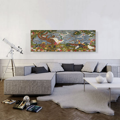 Animals in the Flower Garden - Left-Hand Screen