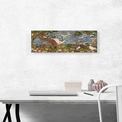 Animals in the Flower Garden - Left-Hand Screen