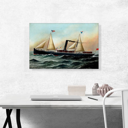 The British Sail and Steam Ship Ethelred at Sea