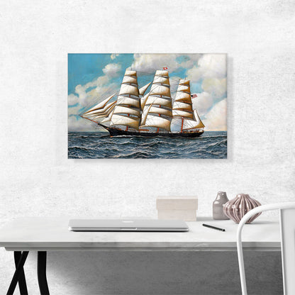 The Clipper Young America Under Full Sail