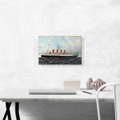 The S.S. France at Sea