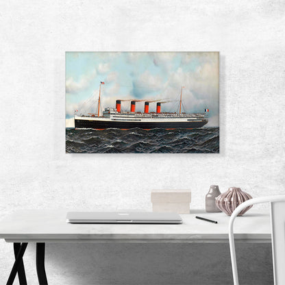 The S.S. France at Sea