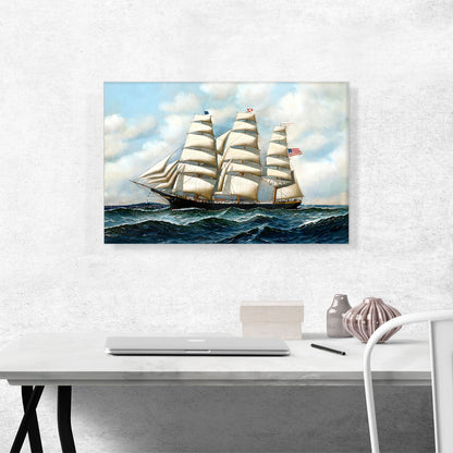 The Ship Young America at Sea 1915