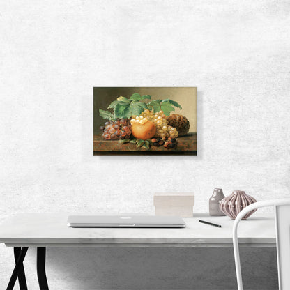 Still Life Grapes Blackberries Orange Pineapple 1834