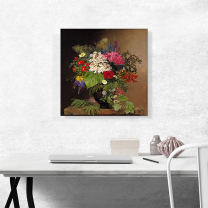 Convulvulus Lupins Speedwell And Fuschia In a Vase 1833
