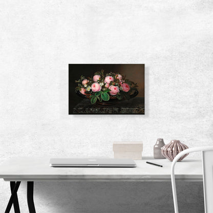 Pink Roses In a Greek Bowl 1844