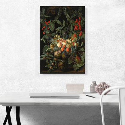 Still Life Peaches Pears Melons Plums Apricots Grapes Apples Berries Cherries