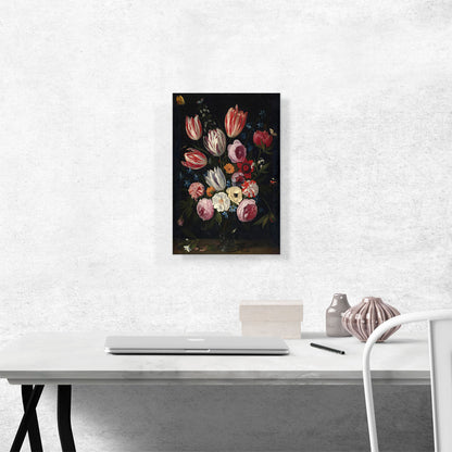 Tulips Roses Peonies And Other Flowers In a Roemer