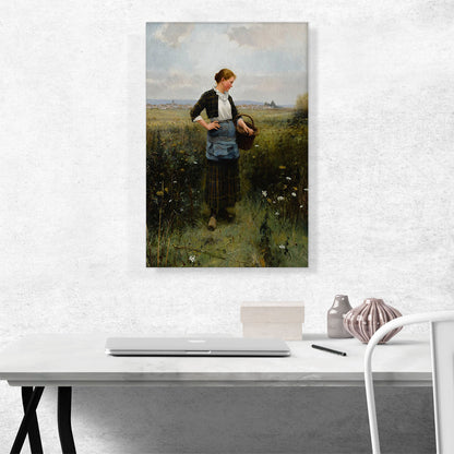 Daydreaming in a Field With Basket