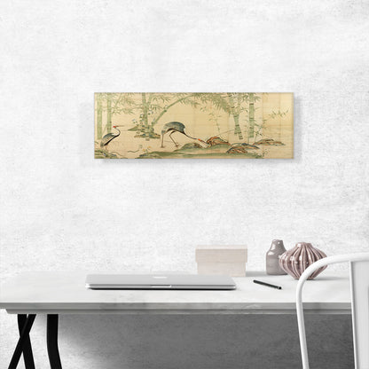 Cranes Pines And Bamboo