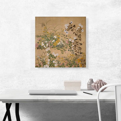 Flowering Plants In Autumn 18th Century