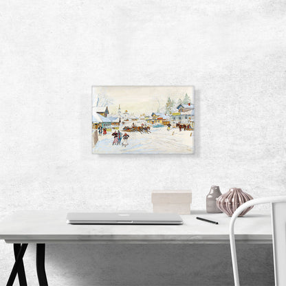 A Pair Of Winter Landscapes With Horses
